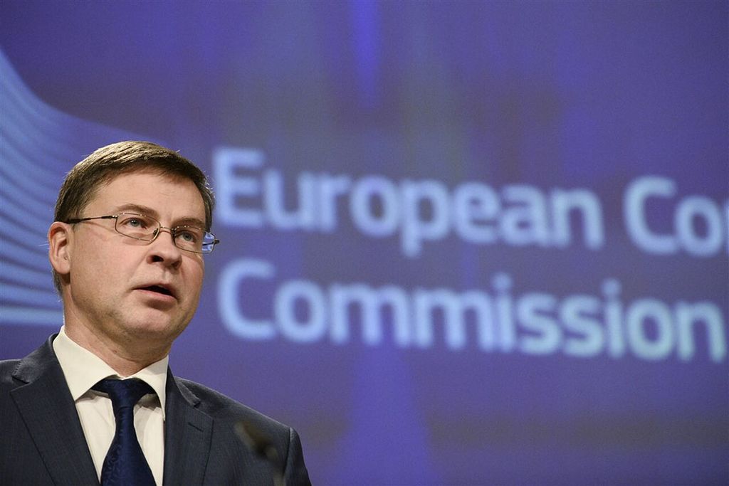 EU-commissaris Valdis Dombrovskis. Foto: ANP