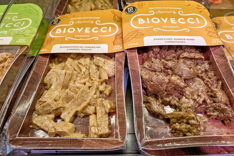Eind vorig jaar introduceerde Udea het nieuwe merk voor vleesvervangers Biovecci. Foto: Roel Dijkstra