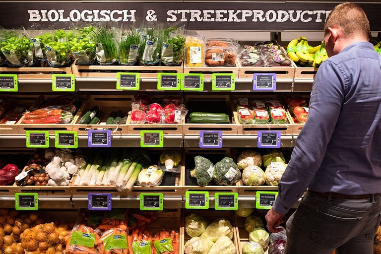 Het marktaandeel van biologisch voedsel in de Nederlandse supermarkten steeg in 2019 marginaal naar ‘slechts’ 3,2%.  Foto: ANP