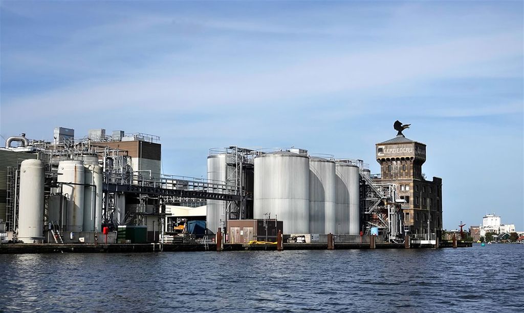 Links Bunge Loders Croklaan in Wormerveer, onderdeel van het internationale Bunge. - Foto: ANP