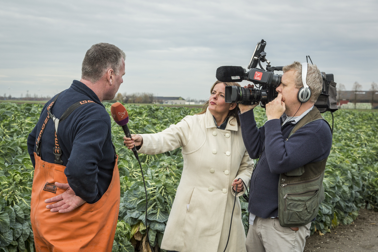 De pers trok massaal uit voor de opmerkelijke spruitjeslunch met Michelinsterren bij de gebroeders Herbert in Zeewolde. - foto: Koos Groenewold