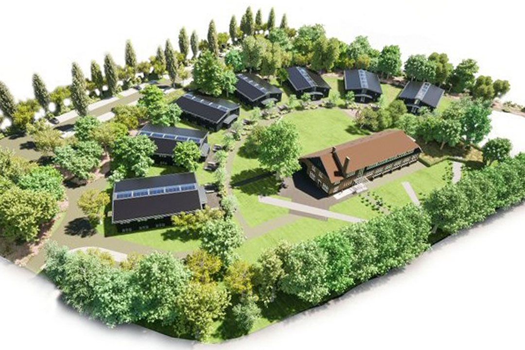 Het Joods Werkdorp in Slootdorp, waar 160 arbeidsmigranten kunnen komen wonen. - Illustratie: TPAHG Architecten