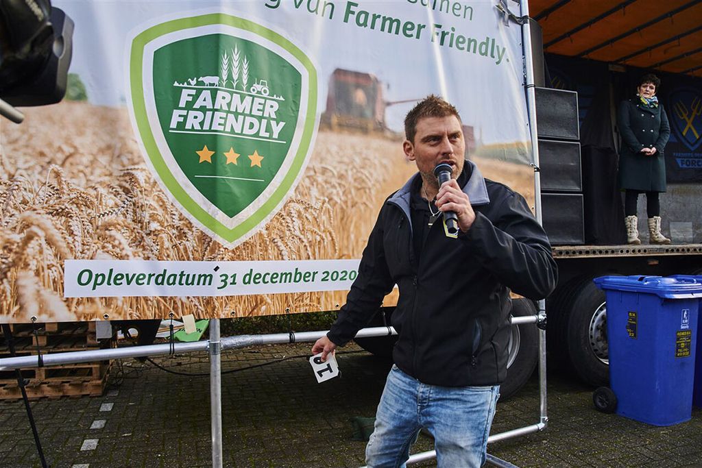 Mark van den Oever bij de presentatie van het Farmer Friendly-plan. - Foto: ANP