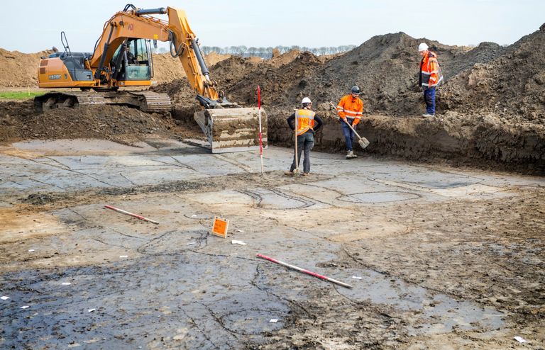 De archeologische opgravingen in Tiel. - Foto: ANP