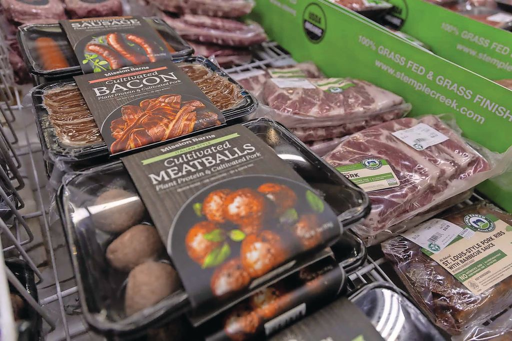 Cultivated Meatballs in het supermarktschap van een Californische supermarkt. Foto: Mission Barns