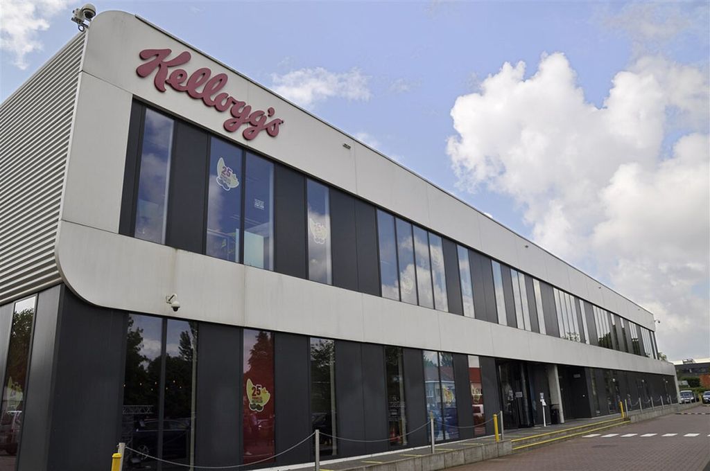 Hoofdkantoor van Kellogg Company in het Belgische Mechelen. - Foto: ANP