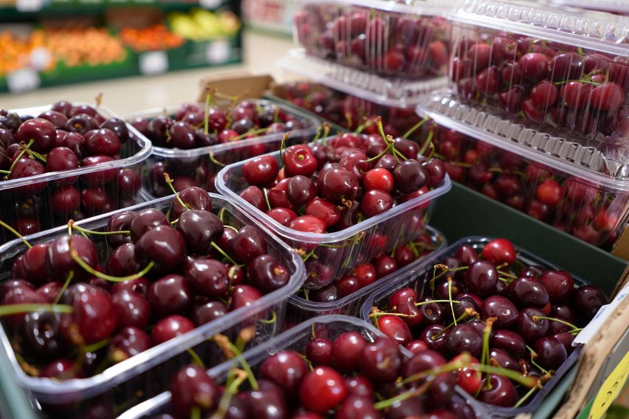 Supermarkten benadrukken natuurlijk niet dat je de pesticiden op fruit gerust kunt eten. Foto: Afbeelding gegenereerd met AI Reve.art