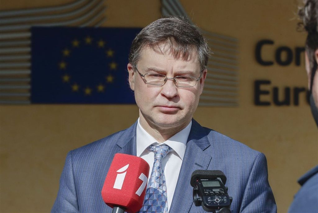 Valdis Dombrovskis, EU-commissaris voor Handel. Foto: ANP