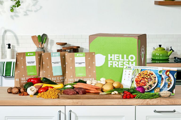 Een maaltijdbox van HelloFresh. In Europa gaat het bedrijf ook kant-en-klaarmaaltijden leveren. Dat doet het al in de Verenigde Staten en Canada. - Foto: HelloFresh