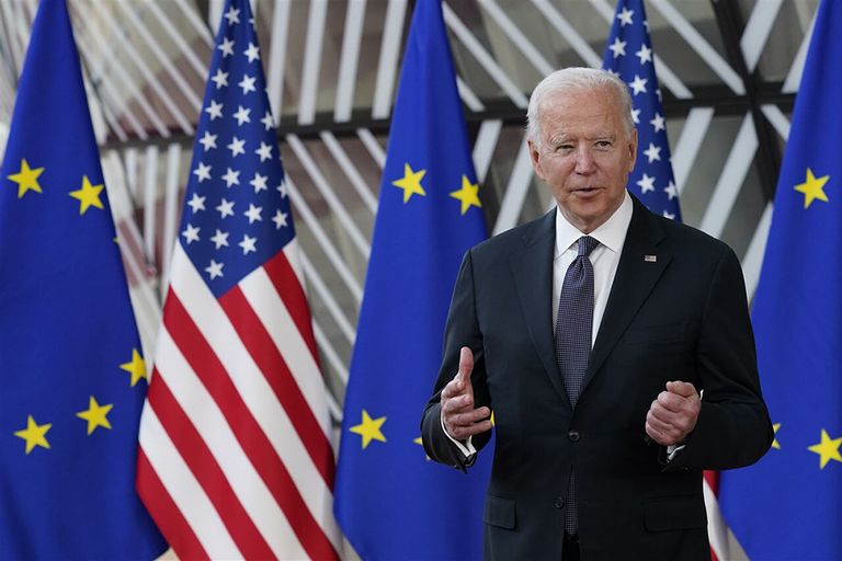 Joe Biden, president van de Verenigde Staten, is deze week in Brussel voor overleg met de Europese Unie. - Foto: ANP
