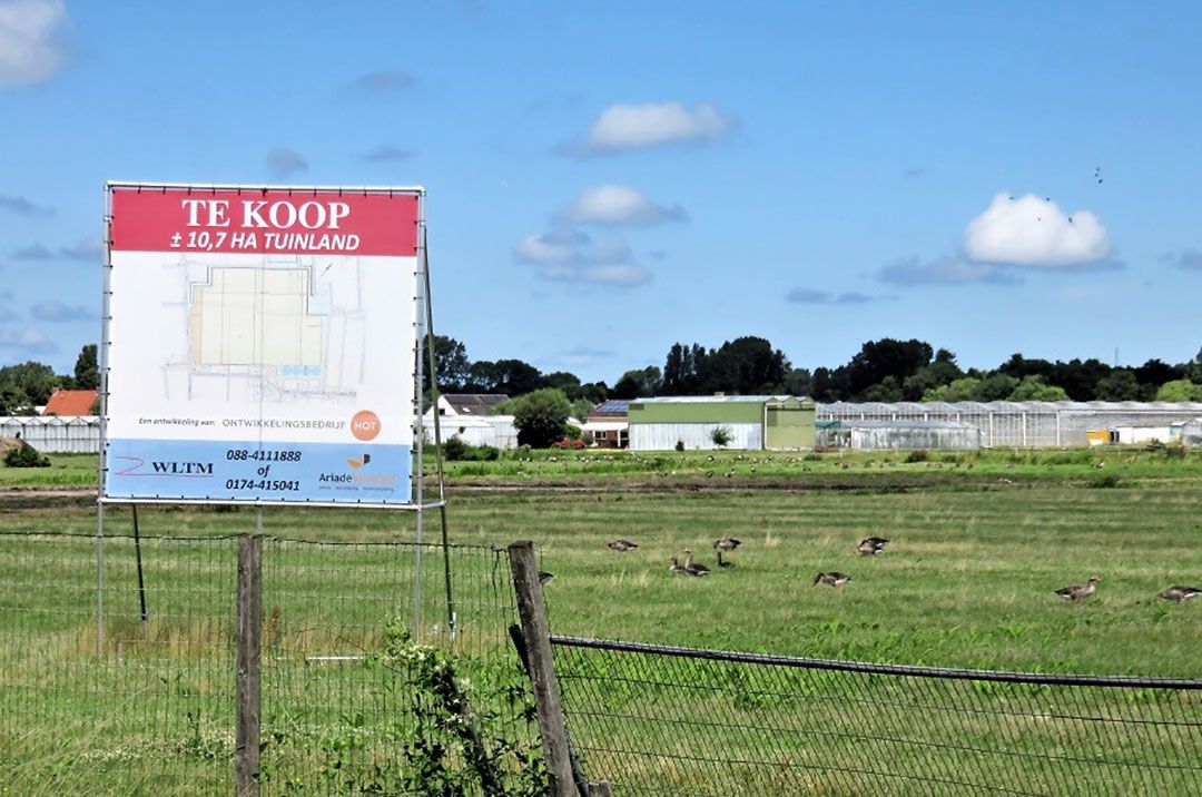 Herverkavelde grond voor glastuinbouw van Ontwikkelingsbedrijf HOT. Foto: Ton van der Scheer.