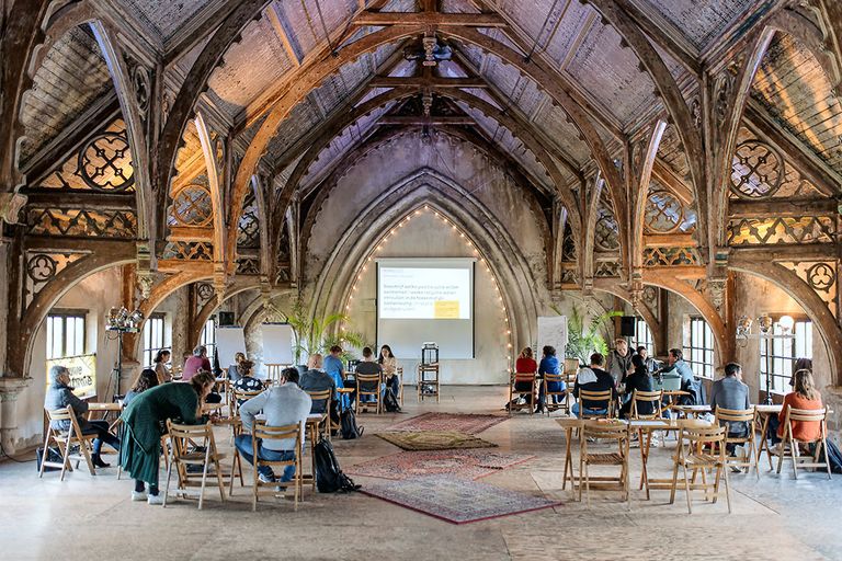 Een bijeenkomst van ondernemers in het kader van de Nieuwe Boerenfamilie, een van de trajecten van Food Hub. - Foto: Marleen Annema