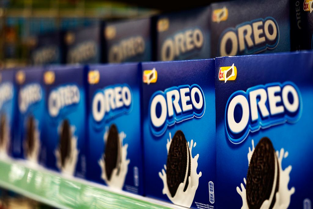 Het Amerikaanse voedingsbedrijf Mondelez voert onder meer het merk Oreo. - Foto: ANP