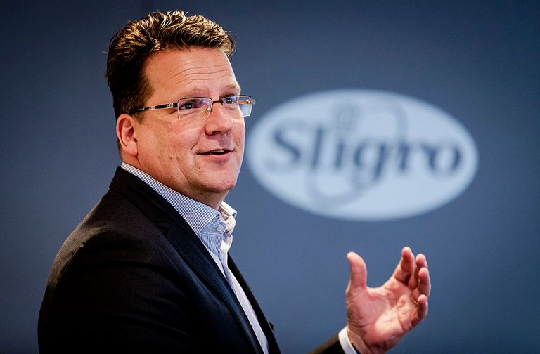 CEO Koen Slippens van Sligro Food Group NV maakt de jaarcijfers bekend. - Foto: ANP