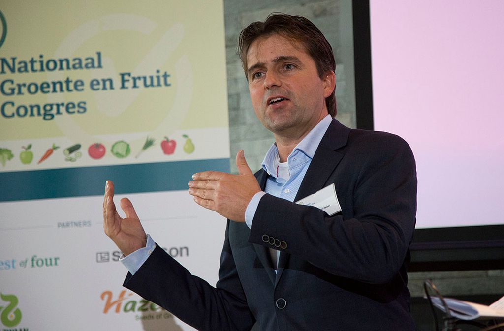 NFO-voorzitter Gerard van den Anker op het Groenten & Fruit Congres.