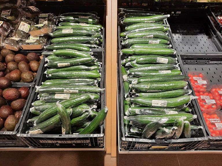 De eerste Hollandse komkommers worden geoogst, maar in de supers is het nog al Spanje wat de klok slaat. - Foto: Harry Stijger