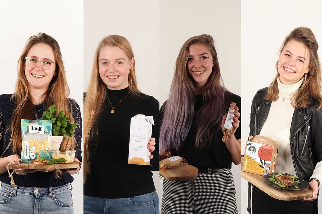 Vlnr: Hanne Clemens, Laura Snellen, Jaimy Wouters en Maud Groenen. - Foto's: HAS Hogeschool