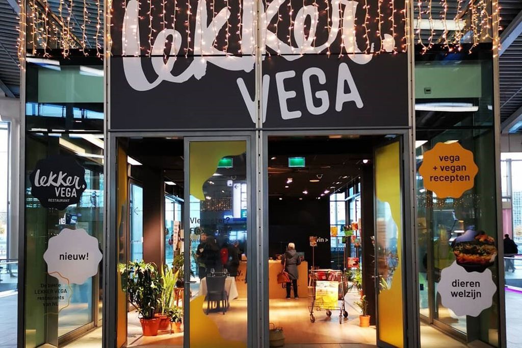 De vegetarische pop-up store op Utrecht CS. - Foto: Vegetariërsbond