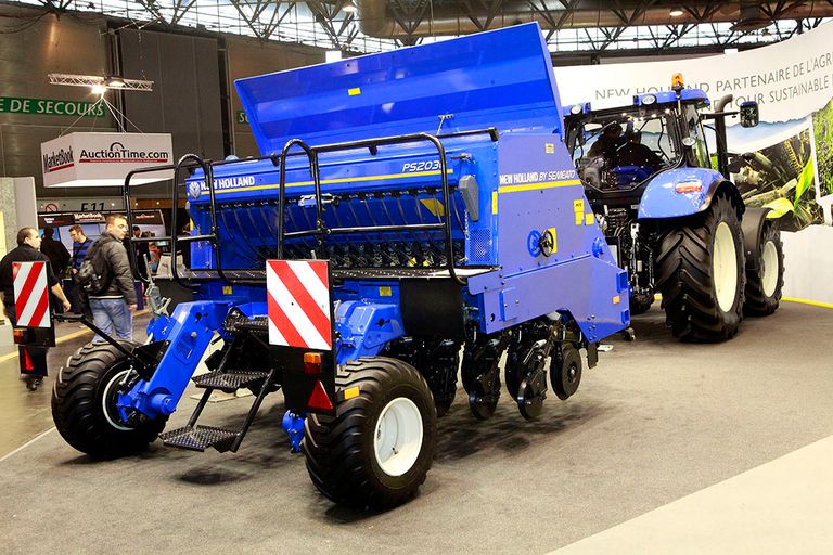 No-till zaaimachine van New Holland. - Foto: Henk Riswick