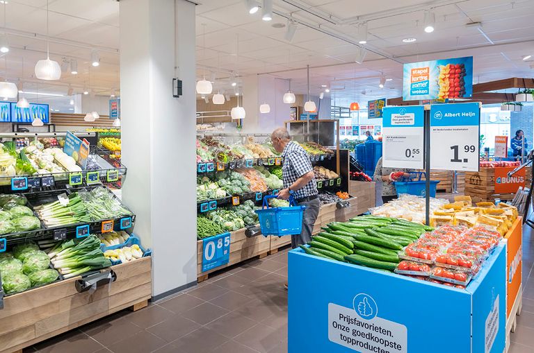 Het doel van de btw-verlaging is om consumenten door het Voedingscentrum aanbevolen dagelijks te nuttigen 250 gram groente en 200 gram fruit te laten behalen. Foto: Albert Heijn, Yasmin Hargreaves