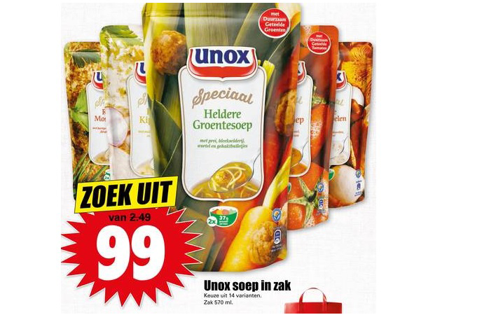 Soep in zakken zijn geen verbetering, stelt de Consumentenbond