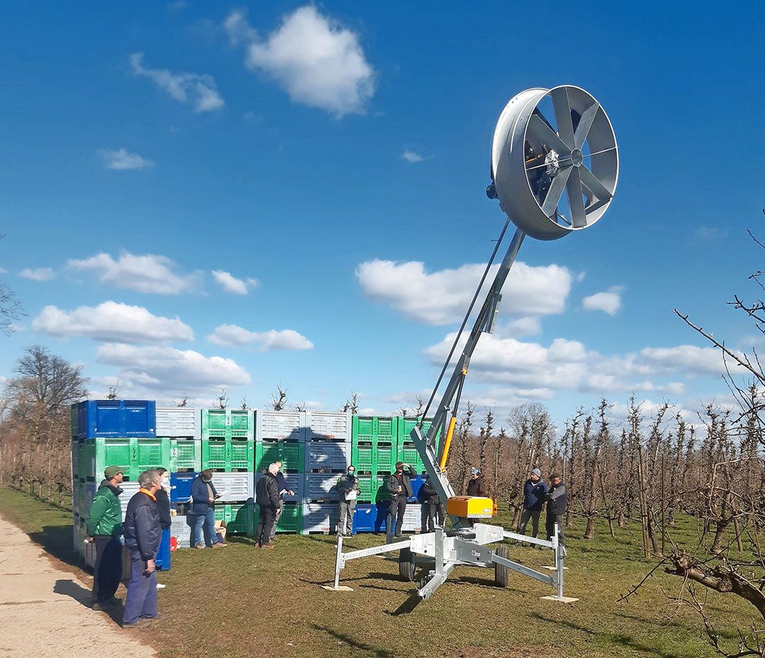 Een mobiele windmachine kan strategischer worden neergezet. - foto: Zeelandtrac