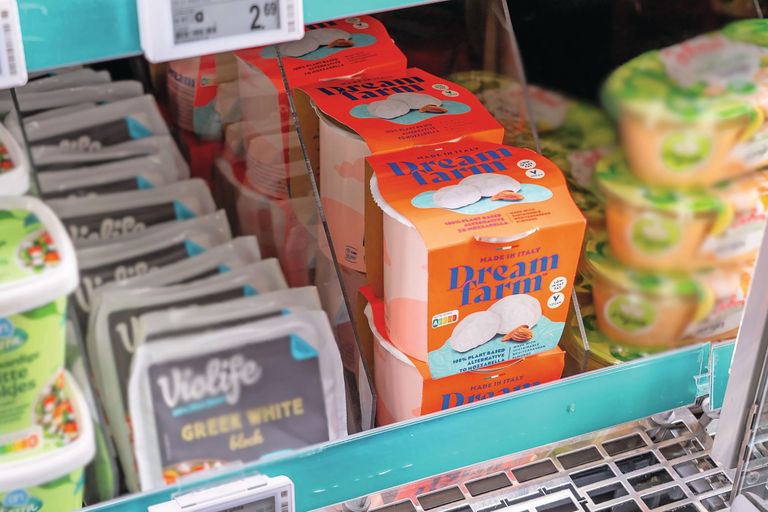 Dreamfarm in het schap van Albert Heijn. Foto: Jan Willem Schouten