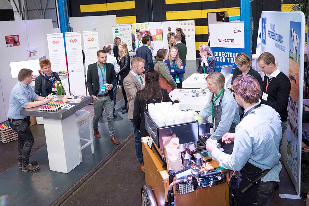 Overzicht van de Food & Agri Carrièredag in 2019. Op 18 maart 2022 organiseert Food&Agribusiness de 5e editie van dit evenement. - Foto: Koos Groenewold