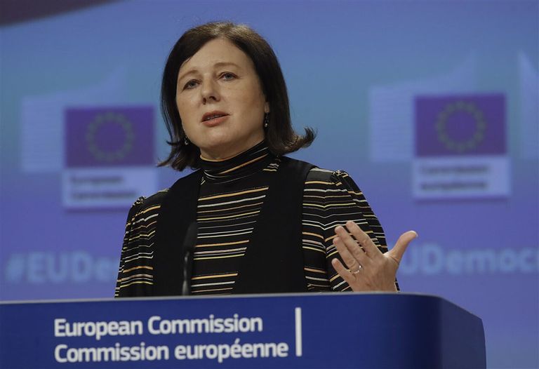 Vicevoorzitter van de Europese Commissie Věra Jourová. - Foto: EPA