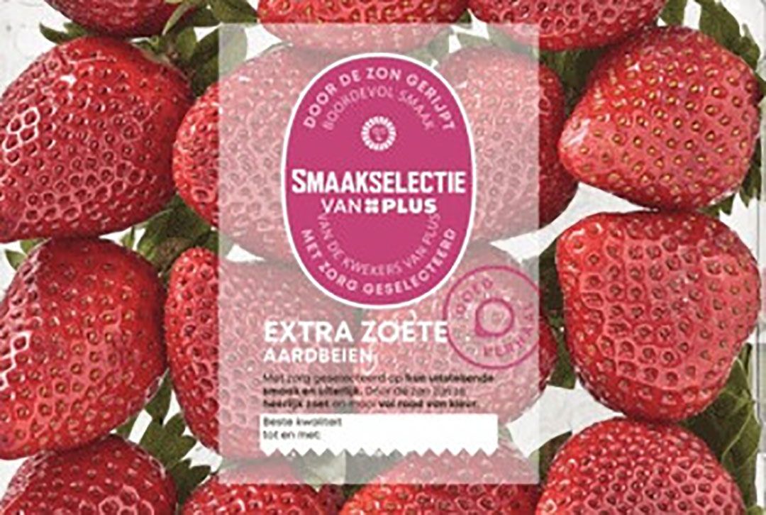 Aardbeien uit Spanje met het PLUS-label Smaakselectie. Foto: PLUS