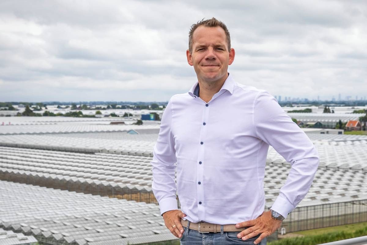 Stefan van Vliet (40) werkt sinds 2018 bij Growers United. Daarvoor werkte hij 12 jaar als fiscalist bij BDO. Van Vliet komt uit 's-Gravenzande (Westland) en groeide op op een tomatenbedrijf. Foto: Dennis Wisse