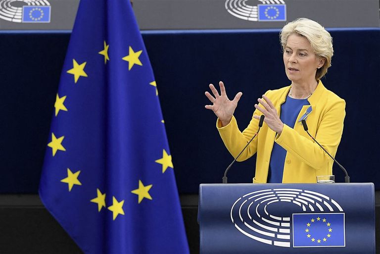 Voorzitter van de Europese Commissie Ursula von der Leyen sprak tijdens haar jaarlijkse 'troonrede' over het belang van waterstof. - Foto: ANP