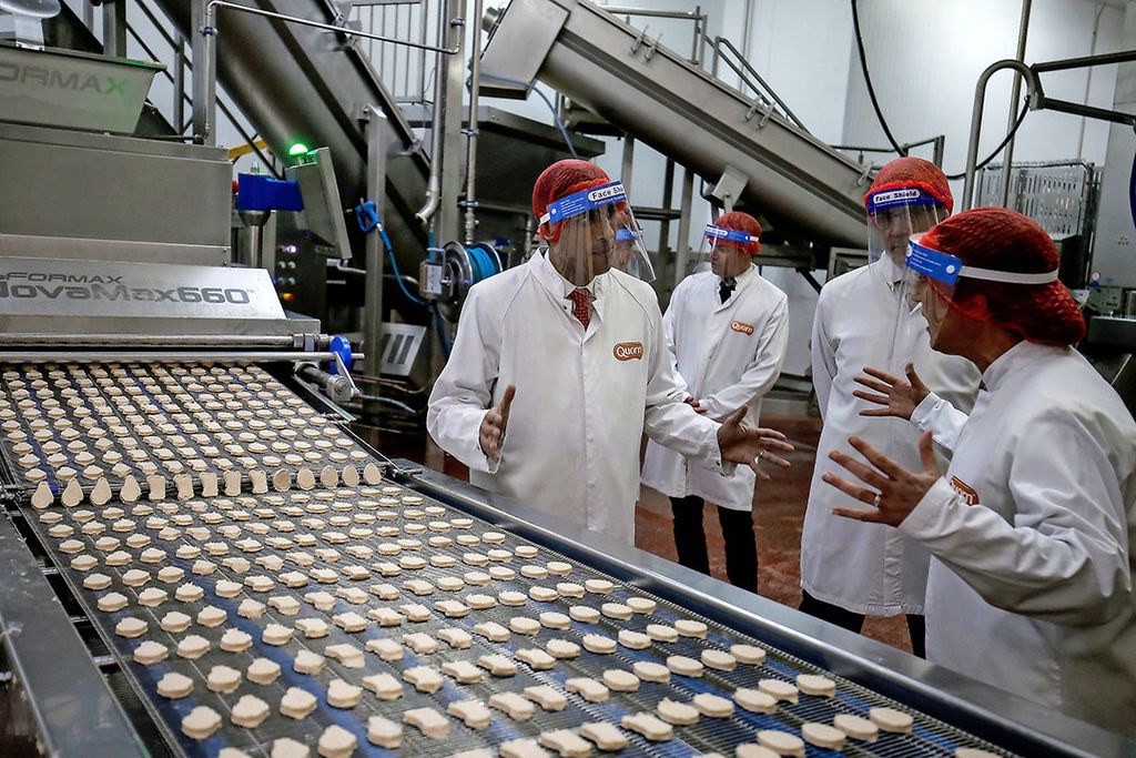 De productie van vleesvervangers op basis van mycoproteïnen bij het Britse bedrijf Quorn, pionier op het gebied van het schimmeleiwit. - Foto: ANP