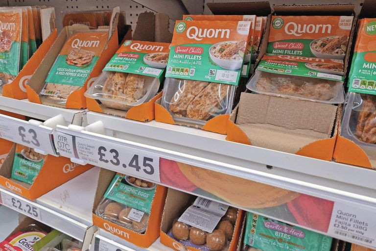 Producten van Quorn in Britse supermarkt. Foto: Misset