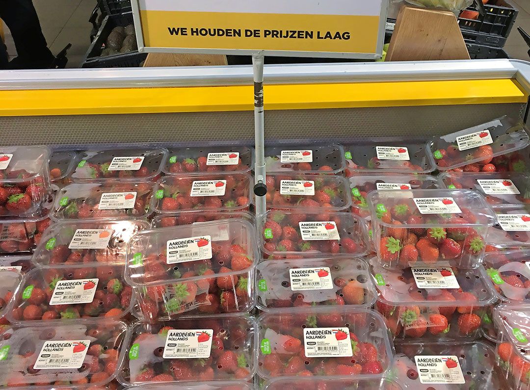 Aardbeien van het ras jive bij Jumbo. - Foto: G&F