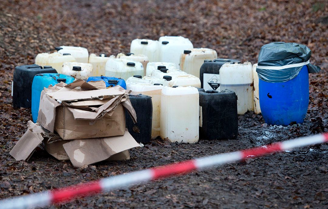 Drugsafval gedumpt. - Foto: ANP