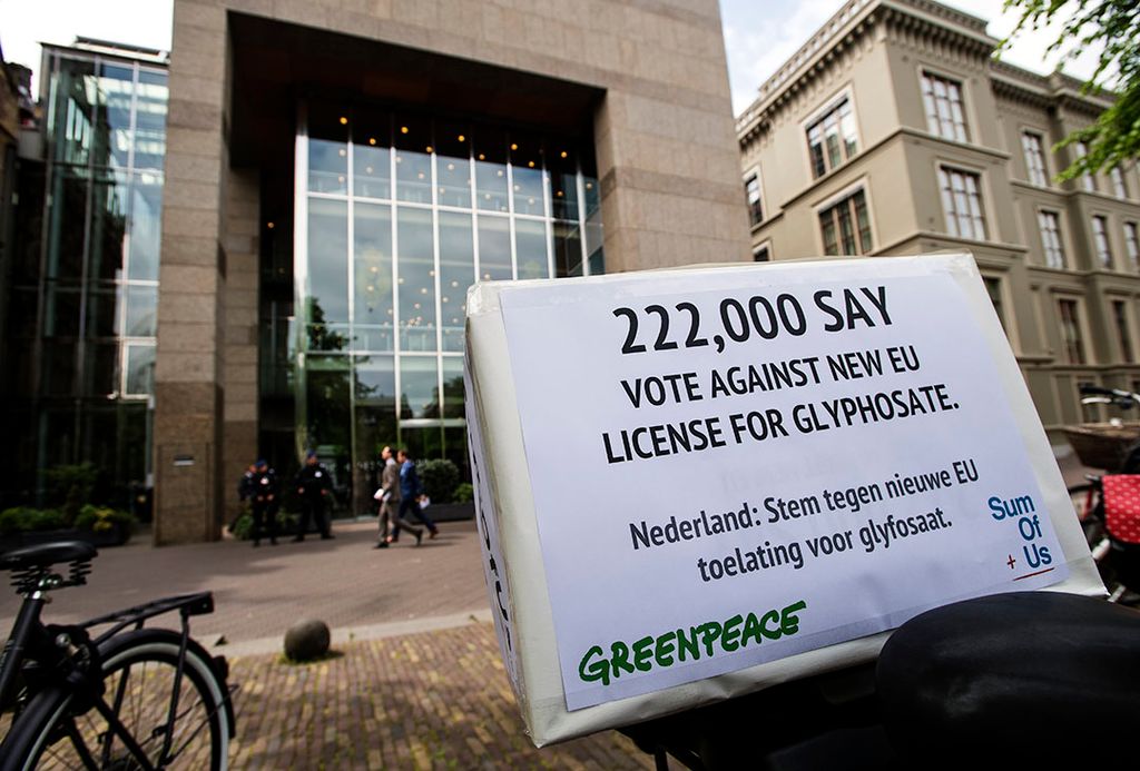 Archieffoto van campagne tegen glyfosaat in Brussel. Foto: ANP