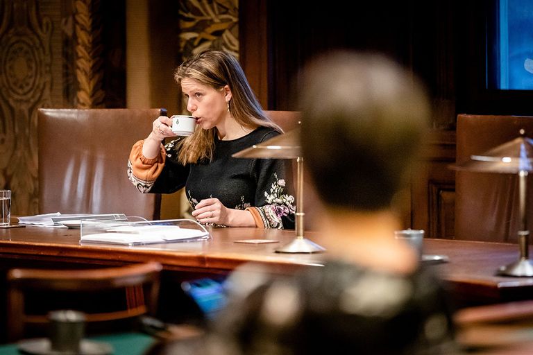 Minister Carola Schouten in de Eerste Kamer. - Foto: ANP -