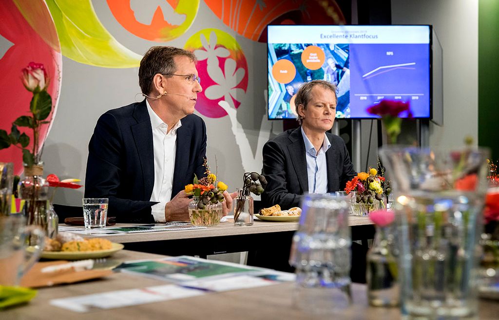 CEO Wiebe Draijer (links) and CFO van Rabobank Bas Brouwers - Foto: ANP
