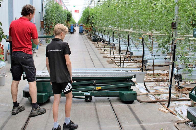 Veilig werken, bijvoorbeeld met de buisrailkar, is een van de punten waar de Inspectie SZW in september op gaat letten. - Foto: Ton van der Scheer