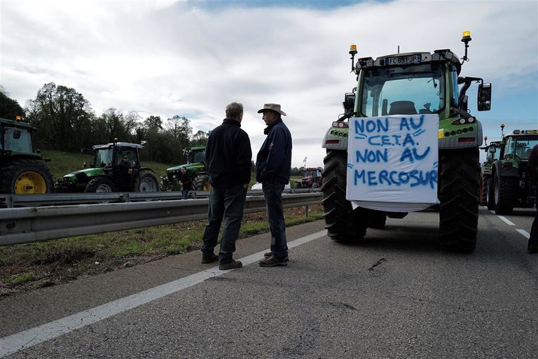 Frans boerenprotest in 2019 tegen de Mercosur-deal. - Foto: ANP