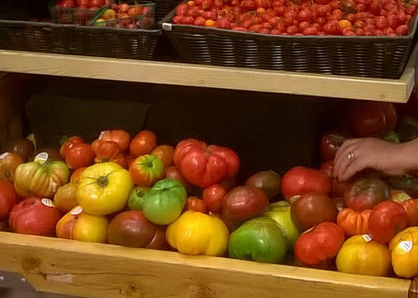 De fijne lijn tussen gekke groenten en een exclusieve diversiteit aan exotische tomaten. - foto: Ton van der Scheer