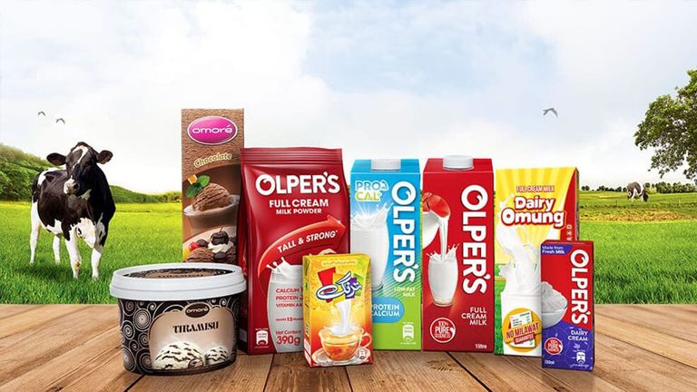 Vooral het in Pakistan bekende merk Olper’s deed het goed. Foto: FrieslandCampina.com