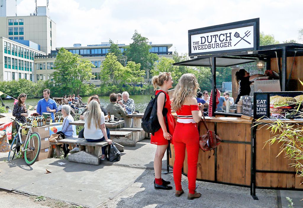 Dutch Weedburgers te koop. The Dutch Weed Burger maakt plantaardige producten op basis van zeewier. - Foto: ANP