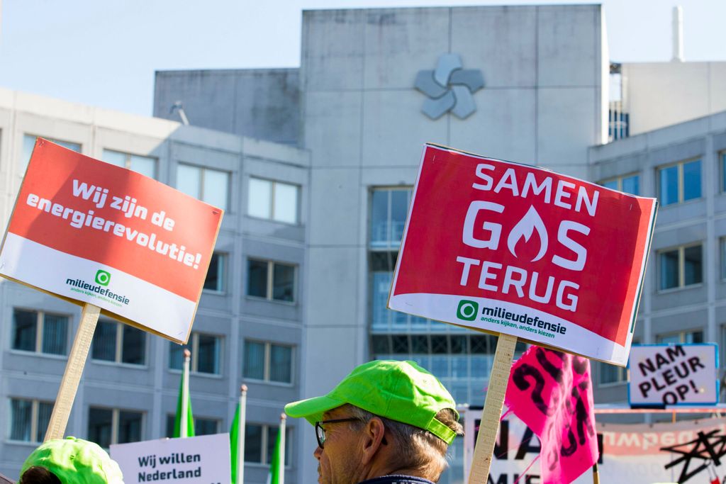 Groningers protesteren tegen gaswinning in Groningen. - Foto: ANP