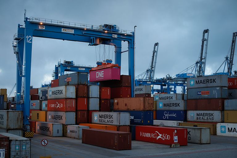 De container terminal van de haven van Rio Grande in het zuiden van Brazilië. Het is de derde grootste haven na de haven van Santos. Foto: Wenderson Araujo/Trilux - Foto: Wenderson Araujo