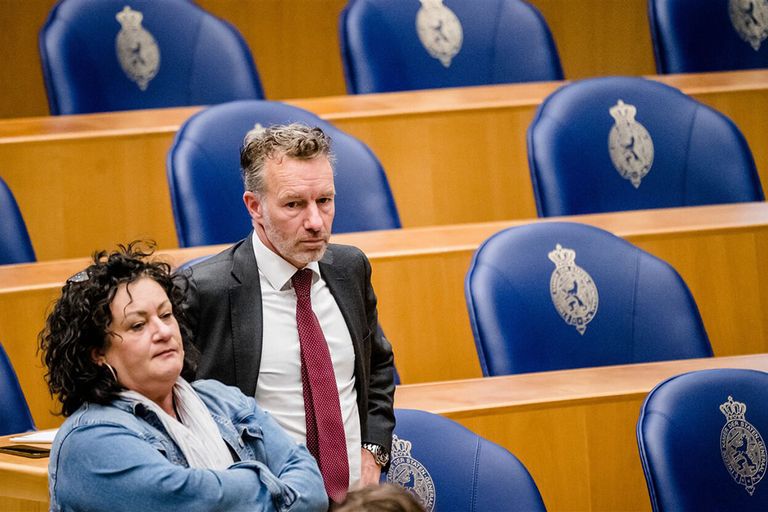 Caroline van der Plas (BBB) en Wybren van Haga (BVNL) in de Tweede Kamer. - Foto: ANP
