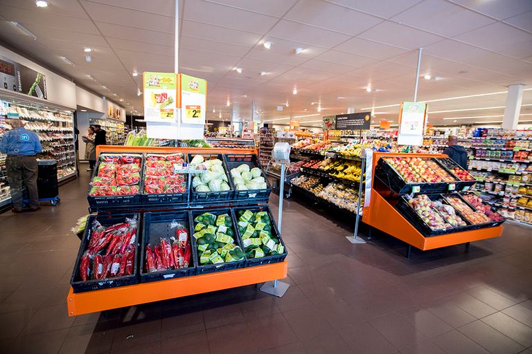 Groenteafdeling van Albert Heijn. Greenyard is eigenaar van Bakker Barendrecht dat in Nederland AH belevert van groenten en fruit. Foto: ANP