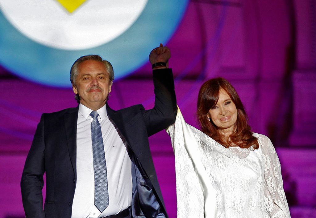De nieuwe Argentijnse president Alberto Fernández en vice-president Cristina Kirchner. - Foto: ANP - Foto: "Emiliano Lasalvia"