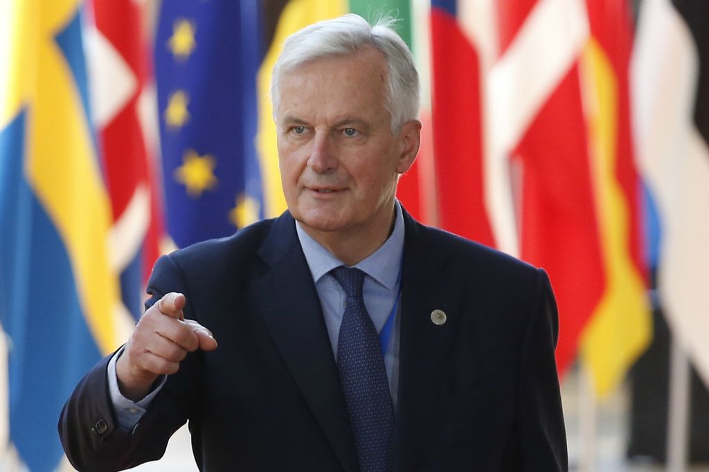 EU-hoofdonderhandelaar inzake de brexit Michel Barnier eind juni in Brussel. Volgens minister Carola Schouten is er volgens hem nauwelijks vooruitgang: "De Britten weten gewoon niet wat ze willen.  - Foto: ANP